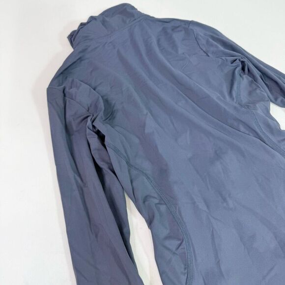 Title Nine 1/4 Zip Long Sleeve Pullover Ruched Active Paradigm Top Navy Blue XS - Picture 7 of 8